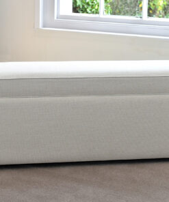 Delcor-bespoke-luxury-footstool-meticulously handcrafted in Britain-choose from over 10,000 fabrics-including velvets-leathers-vast array of patterned and plain materials-available in a broad spectrum of colours-including grey-cream-blue-purple-red-green-and more-each piece showcases timeless design and comfort.
